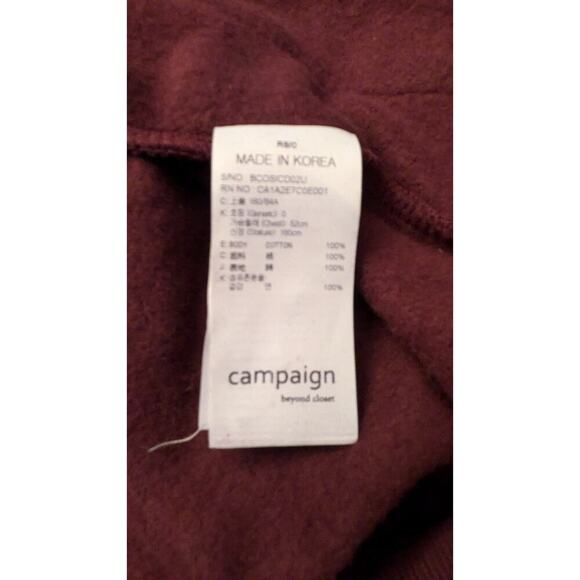 Beyond Closet Campaign Burgundy & Navy Blue Button Closure Cardigan, Pockets, LG - Picture 9 of 10